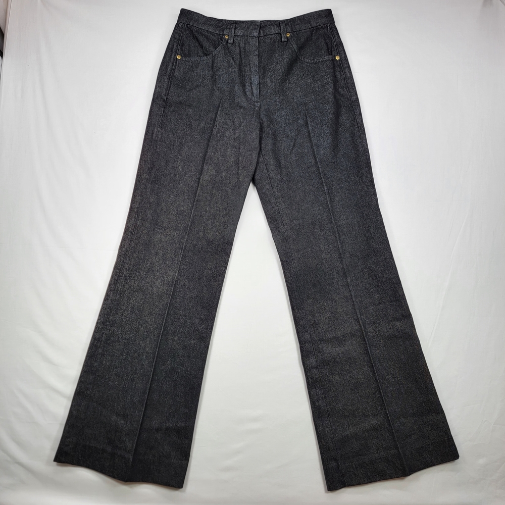 Tara Jarmon Charcoal Wide Leg Jeans